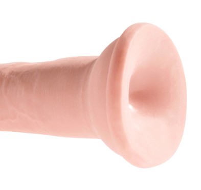 King Cock Plus - Realistyczne Naturalne Dildo Z Przyssawką 20 CM Jasny Kolor Skóry